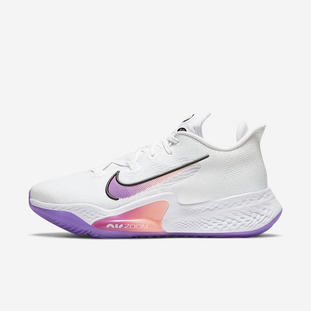 Chaussure De Basket Nike Air Zoom BB NXT Blanche 7984-530 White/White/Flash Crimson/Hyper Violet Femme | QGW-86728176